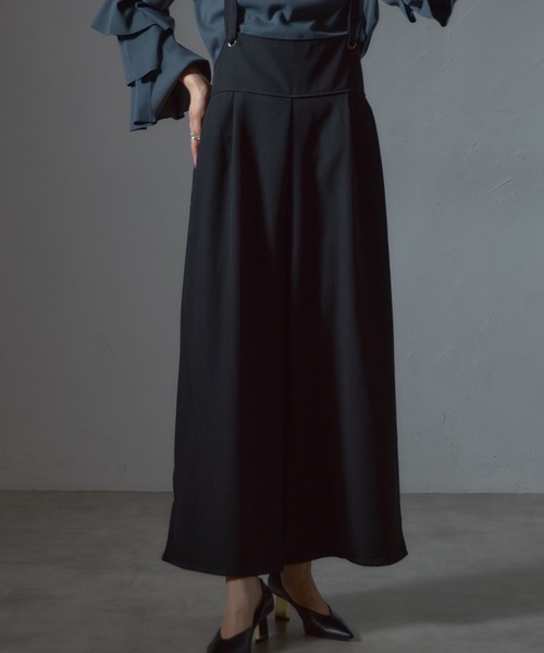 each（イーチ）の「バッククロスワイドパンツサロペ（サロペット/オーバーオール・レディース・グレー/ブラック・FREE）」の19枚目の写真