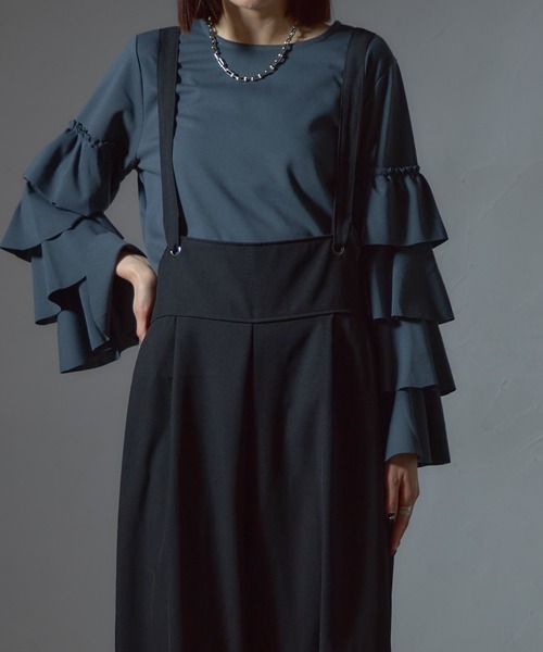 サロペット・オーバーオール・オールインワン rosary moon Back Cross All-in-one NAVY Rosarymoon Back Cross All-in-one（rosary moon Back Cross All