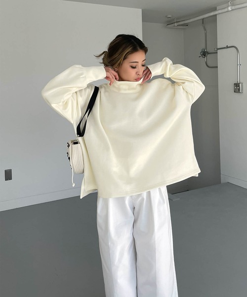 ハイネック裏起毛スウェットプルオーバー（スウェット）｜CHERI