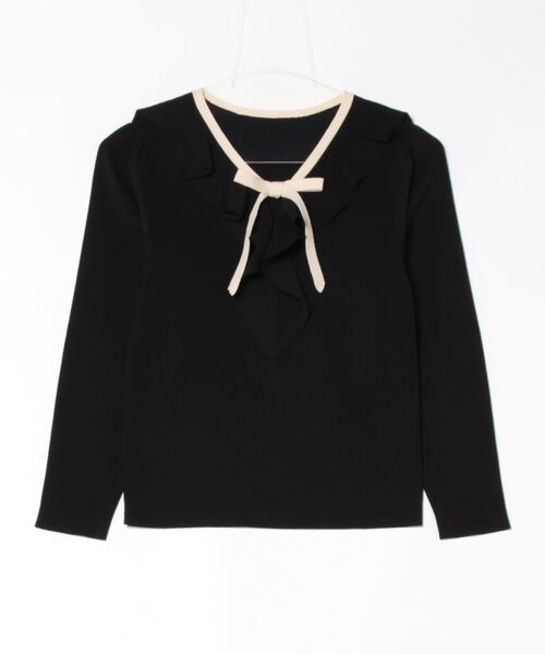 STRAWBERRY-FIELDS（ストロベリーフィールズ）の「ラッフルフリルニット（ニット/セーター・レディース・グリーン/ホワイト系その他/ブラック系その他・2）」の13枚目の写真