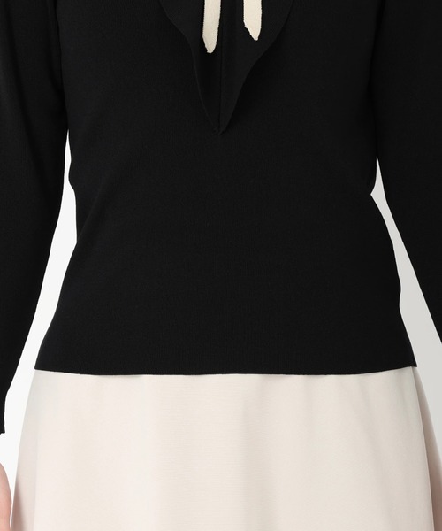 STRAWBERRY-FIELDS（ストロベリーフィールズ）の「ラッフルフリルニット（ニット/セーター・レディース・グリーン/ホワイト系その他/ブラック系その他・2）」の11枚目の写真