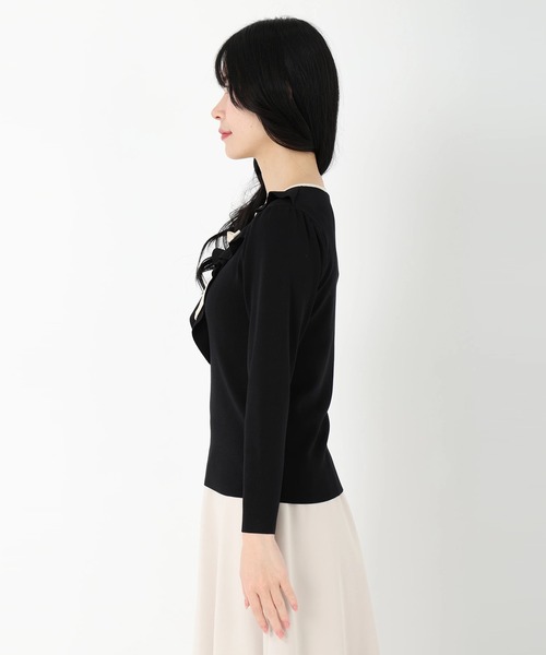 STRAWBERRY-FIELDS（ストロベリーフィールズ）の「ラッフルフリルニット（ニット/セーター・レディース・グリーン/ホワイト系その他/ブラック系その他・2）」の6枚目の写真