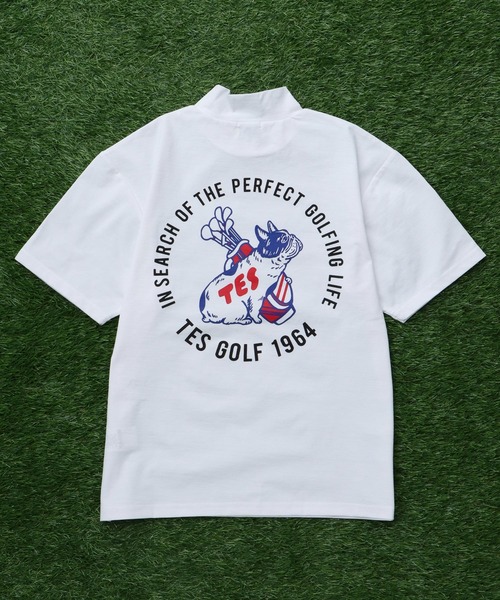 高級素材使用ブランド 4WAY GOLF TES STRETCH ハイネックTシャツ（Tシャツ / NECK MOCK メンズウェア