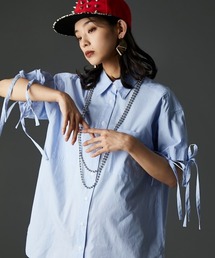 GEVS. | 綿100％2WAYリボンシャツ＜大きいサイズ有＞GEVS.(シャツ/ブラウス)