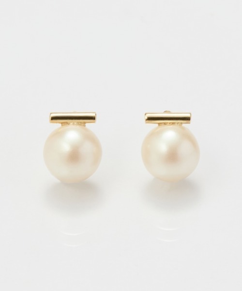 Phoebe(フィービィー)の「【金属アレルギー対応】パワーストーンバーピアス/天然石/パール(ピアス(両耳用)・レディース・ピンク/ホワイト/パープル/イエロー・FREE)」の7枚目の写真