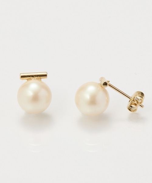 Phoebe(フィービィー)の「【金属アレルギー対応】パワーストーンバーピアス/天然石/パール(ピアス(両耳用)・レディース・ピンク/ホワイト/パープル/イエロー・FREE)」の9枚目の写真