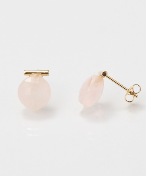 Phoebe(フィービィー)の「【金属アレルギー対応】パワーストーンバーピアス/天然石/パール(ピアス(両耳用)・レディース・ピンク/ホワイト/パープル/イエロー・FREE)」の12枚目の写真