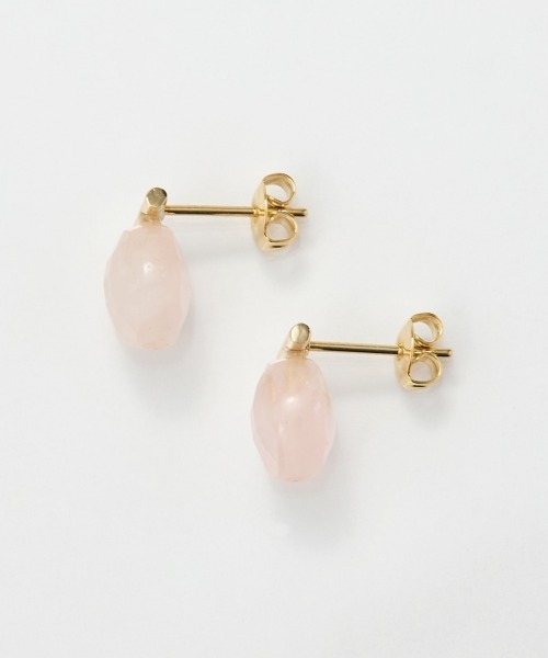 Phoebe(フィービィー)の「【金属アレルギー対応】パワーストーンバーピアス/天然石/パール(ピアス(両耳用)・レディース・ピンク/ホワイト/パープル/イエロー・FREE)」の13枚目の写真