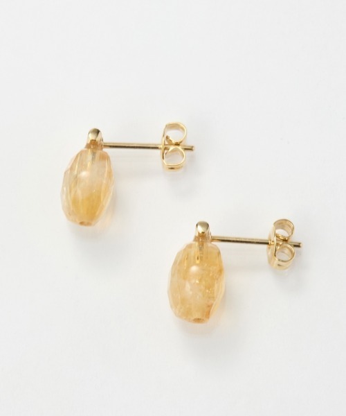 Phoebe(フィービィー)の「【金属アレルギー対応】パワーストーンバーピアス/天然石/パール(ピアス(両耳用)・レディース・ピンク/ホワイト/パープル/イエロー・FREE)」の21枚目の写真