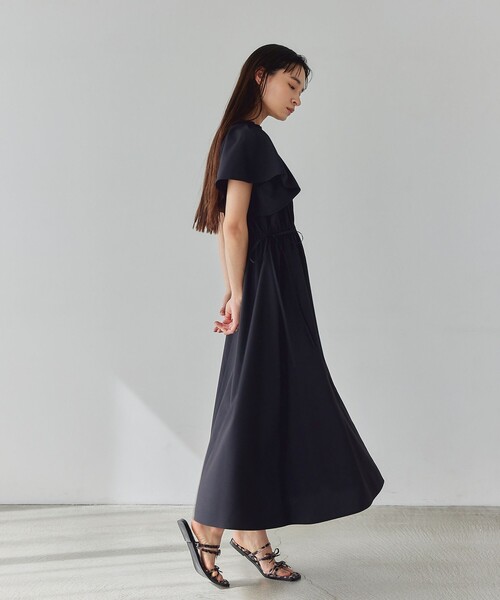 Mmeeme リボンスエードフレアワンピース Mmeeme リボンスエードフレアワンピース M me eme／Ribbon suede