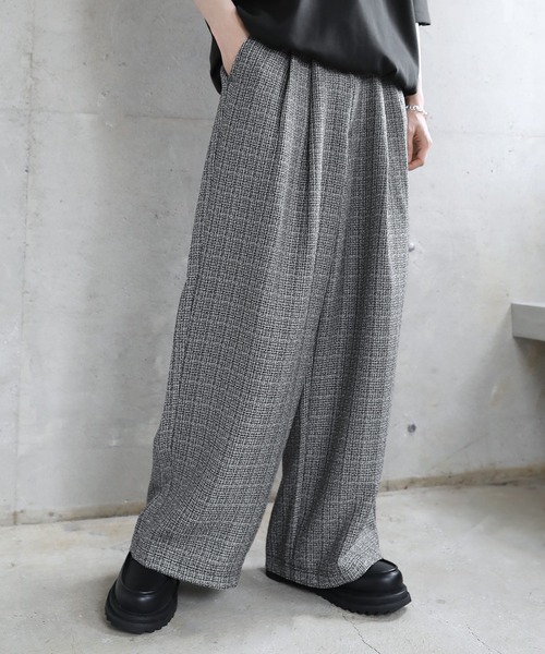 ETELIO（エテリオ）の「総柄サマーツイードワイドバギーパンツ【セットアップ可能】（その他パンツ・メンズ・ブラウン系/ライトグレー系/ブラック系・S/M/L/XL）」の18枚目の写真