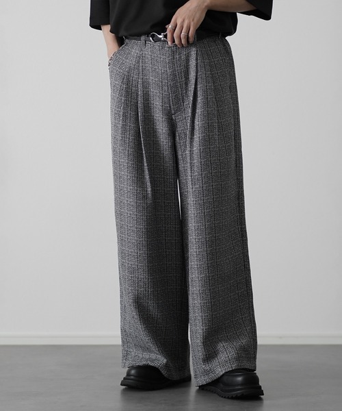 ETELIO（エテリオ）の「総柄サマーツイードワイドバギーパンツ【セットアップ可能】（その他パンツ・メンズ・ブラウン系/ライトグレー系/ブラック系・S/M/L/XL）」の8枚目の写真