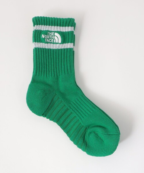 THE NORTH FACE（ザノースフェイス）の「＜THE NORTH FACE＞ラン 2P クルー ソックス / キッズ（ソックス/靴下・キッズ・ブラック/ケリーグリーン・19-21cm）」の6枚目の写真