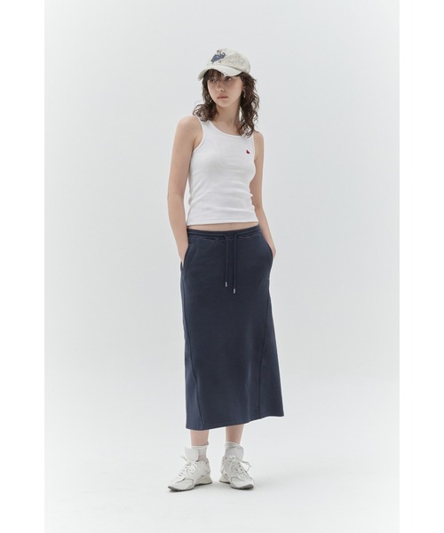 KIRSH(キルシー)の「KIRSH PLAIN SLIM FIT SLEEVELESS プレーン スリム フィット スリーブレス(タンクトップ・レディース・ホワイト/ブラック・ONE SIZE)」の6枚目の写真