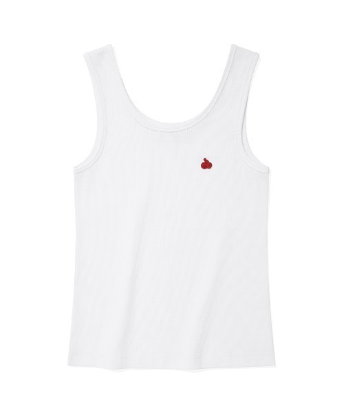 KIRSH(キルシー)の「KIRSH PLAIN SLIM FIT SLEEVELESS プレーン スリム フィット スリーブレス(タンクトップ・レディース・ホワイト/ブラック・ONE SIZE)」の7枚目の写真