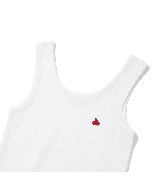 KIRSH(キルシー)の「KIRSH PLAIN SLIM FIT SLEEVELESS プレーン スリム フィット スリーブレス(タンクトップ・レディース・ホワイト/ブラック・ONE SIZE)」の8枚目の写真