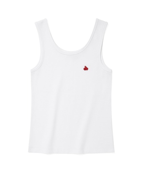 KIRSH(キルシー)の「KIRSH PLAIN SLIM FIT SLEEVELESS プレーン スリム フィット スリーブレス(タンクトップ・レディース・ホワイト/ブラック・ONE SIZE)」の11枚目の写真