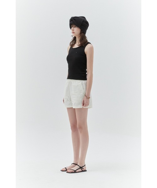 KIRSH(キルシー)の「KIRSH PLAIN SLIM FIT SLEEVELESS プレーン スリム フィット スリーブレス(タンクトップ・レディース・ホワイト/ブラック・ONE SIZE)」の13枚目の写真