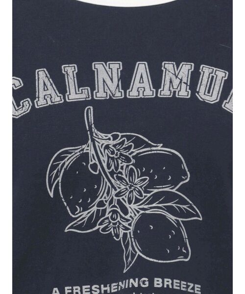 CALNAMUR（カルナムール）の「COLOR SCHEME LEMON PRINT TEE/カラースキームレモンプリントTシャツ（Tシャツ/カットソー・レディース・ネイビー/ホワイト/レッド・FREE）」の21枚目の写真