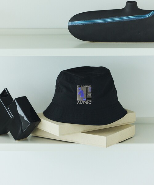 FREAK'S STORE（フリークスストア）の「NYLON EMB BUCKET HAT バケットハット（ハット・メンズ・ブラック/グレー/ネイビー/ホワイト・ONE SIZE）」の10枚目の写真