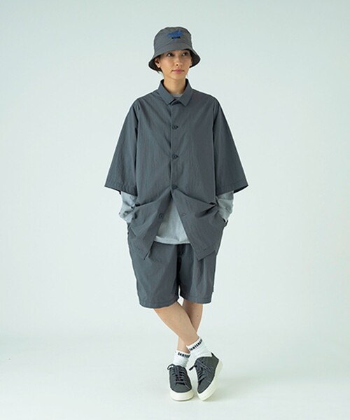 FREAK'S STORE（フリークスストア）の「NYLON EMB BUCKET HAT バケットハット（ハット・メンズ・ブラック/グレー/ネイビー/ホワイト・ONE SIZE）」の17枚目の写真