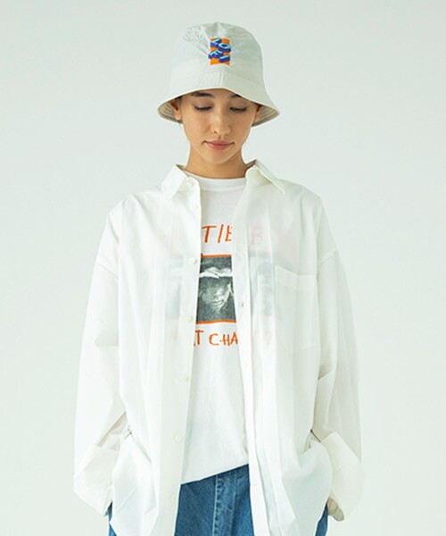 FREAK'S STORE（フリークスストア）の「NYLON EMB BUCKET HAT バケットハット（ハット・メンズ・ブラック/グレー/ネイビー/ホワイト・ONE SIZE）」の19枚目の写真