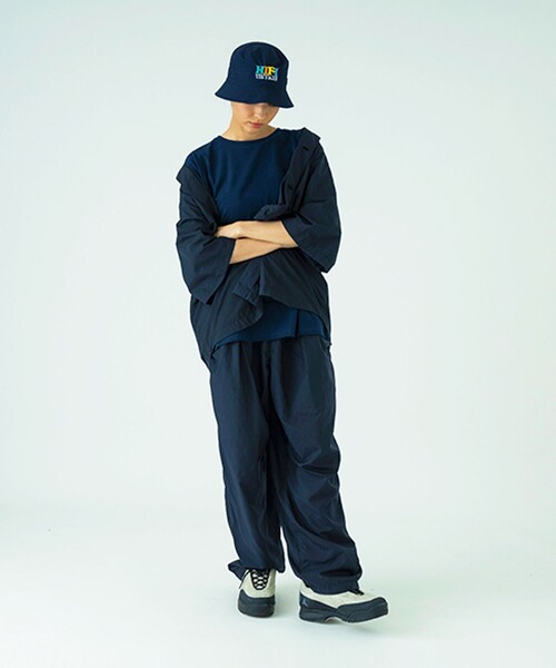 FREAK'S STORE（フリークスストア）の「NYLON EMB BUCKET HAT バケットハット（ハット・メンズ・ブラック/グレー/ネイビー/ホワイト・ONE SIZE）」の20枚目の写真