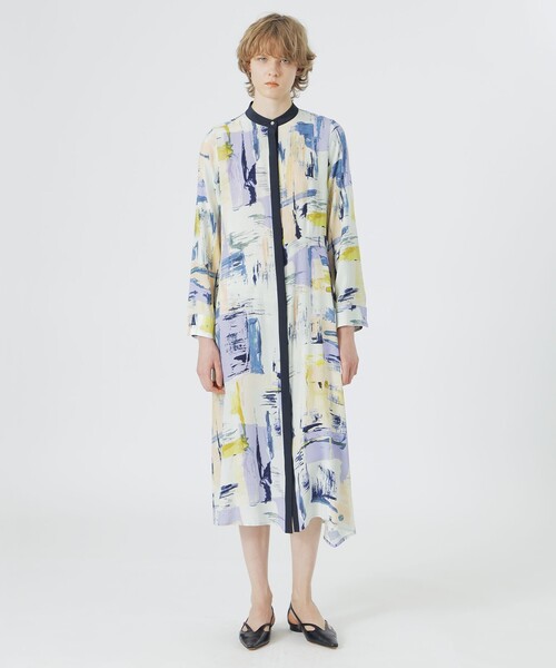 LOVELESS（ラブレス）の「ニュアンスプリントワンピース（シャツワンピース・レディース・ブルー/レッド系その他・34/36/38）」の5枚目の写真