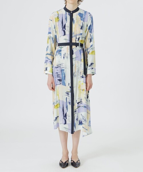 LOVELESS ラブレス はっ水シアーシャツドレス ワンピース ホワイト M LOVELESS（ラブレス）の「はっ水シアーシャツドレス（シャツ