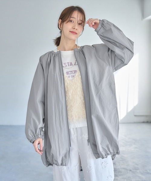 studio CLIP(スタディオクリップ)の「【撥水加工】リップストップバルーンブルゾン(ブルゾン・レディース・グレー/ベージュ・FREE)」の3枚目の写真