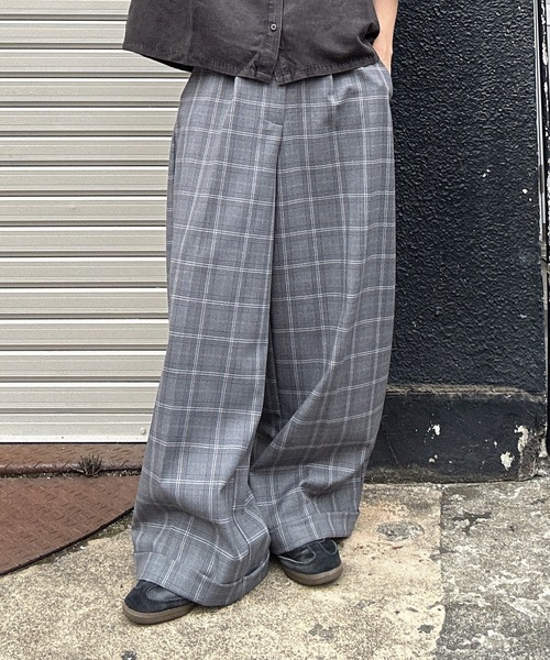 新品タグ付き MandO ワイドスラックス ストライプバギーパンツ 新品タグ付き MandO ワイドスラックス ストライプバギーパンツ