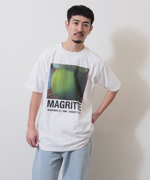 セール】BEAMS / Magritte Print T-Shirt（Tシャツ/カットソー