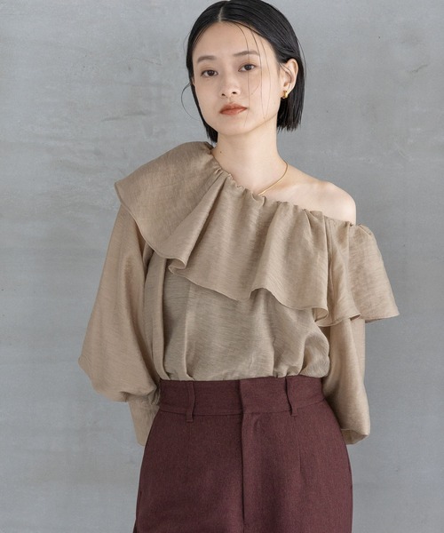 セール】リネンフリルブラウス（シャツ/ブラウス）｜A part by