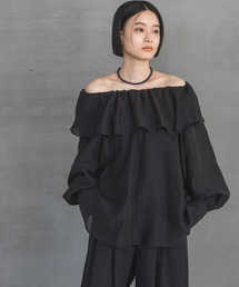 A part by | リネンフリルブラウス(シャツ/ブラウス)