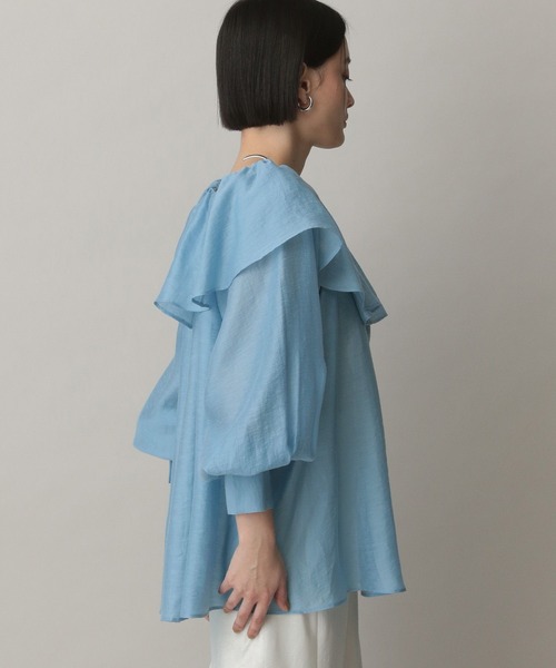 A part by（アパートバイ）の「リネンフリルブラウス（シャツ/ブラウス・レディース・ブラック/アイボリー/ブルー系その他3/ベージュ系その他/ボルドー・FREE）」の17枚目の写真