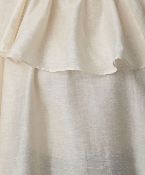 A part by（アパートバイ）の「リネンフリルブラウス（シャツ/ブラウス・レディース・ブラック/アイボリー/ブルー系その他3/ベージュ系その他/ボルドー・FREE）」の14枚目の写真