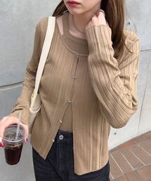 KOBE LETTUCE（コウベレタス）の「アメスリニット×ホックカーディガンアンサンブル（アンサンブル）」