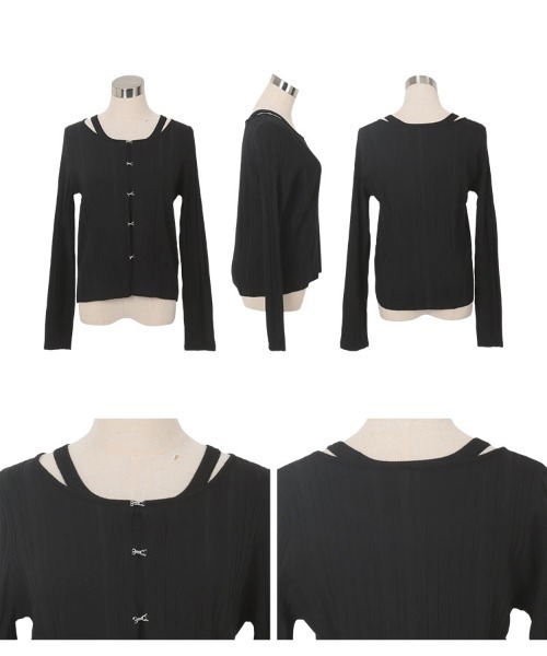 KOBE LETTUCE(コウベレタス)の「アメスリニット×ホックカーディガンアンサンブル(アンサンブル・レディース・グリーン/ブラウン/グレイッシュベージュ/ブラック・M)」の11枚目の写真