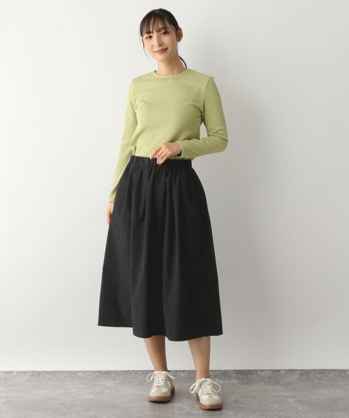 FOUND GOOD（ファウンドグッド）の「ボリュームミディスカート（スカート・レディース・グレー系/アイボリー/ブラック/グリーン系5・L/M/S）」の10枚目の写真