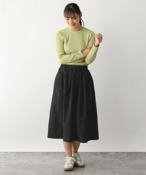 FOUND GOOD（ファウンドグッド）の「ボリュームミディスカート（スカート・レディース・グレー系/アイボリー/ブラック/グリーン系5・L/M/S）」の11枚目の写真