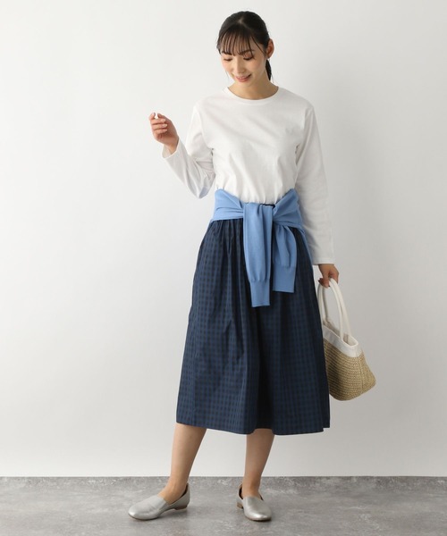 FOUND GOOD（ファウンドグッド）の「ボリュームミディスカート（スカート・レディース・グレー系/アイボリー/ブラック/グリーン系5・L/M/S）」の16枚目の写真