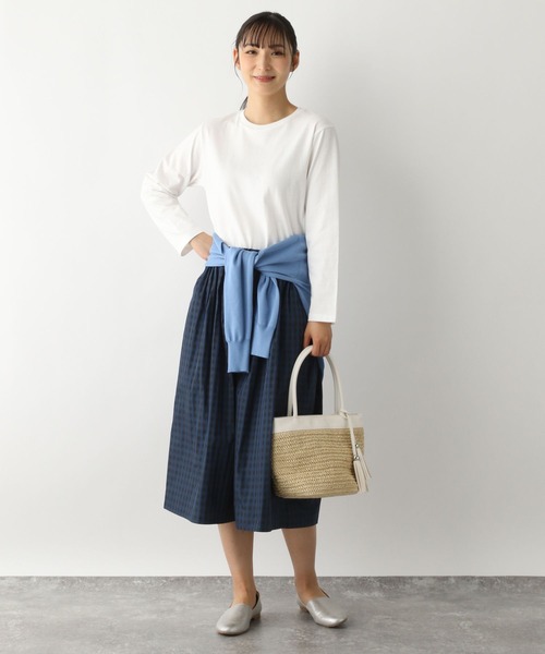 FOUND GOOD（ファウンドグッド）の「ボリュームミディスカート（スカート・レディース・グレー系/アイボリー/ブラック/グリーン系5・L/M/S）」の17枚目の写真