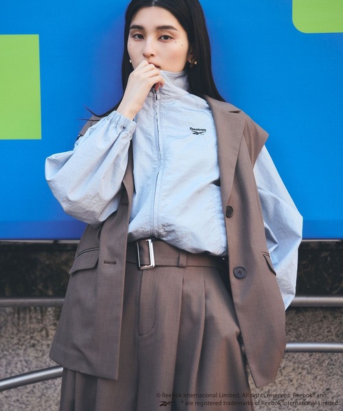 Reebok(リーボック)の「【Reebok】VIS別注ダブルジップラインブルゾン(ブルゾン・レディース・ネイビー/ホワイト/サックスブルー・FREE)」の6枚目の写真