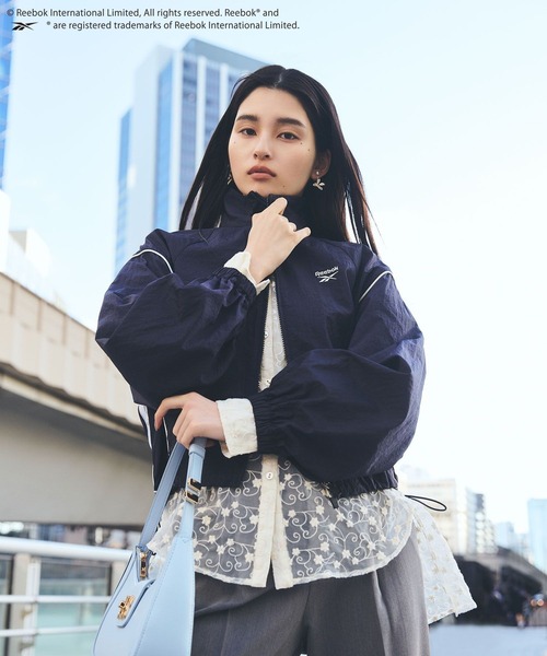 Reebok(リーボック)の「【Reebok】VIS別注ダブルジップラインブルゾン(ブルゾン・レディース・ネイビー/ホワイト/サックスブルー・FREE)」の8枚目の写真