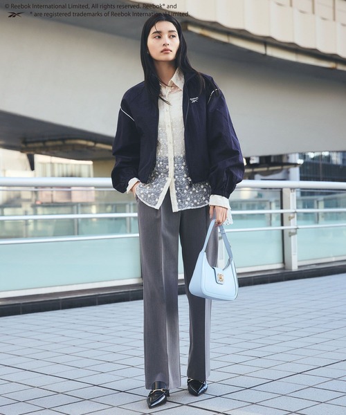 Reebok(リーボック)の「【Reebok】VIS別注ダブルジップラインブルゾン(ブルゾン・レディース・ネイビー/ホワイト/サックスブルー・FREE)」の9枚目の写真