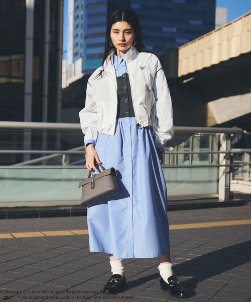 Reebok(リーボック)の「【Reebok】VIS別注ダブルジップラインブルゾン(ブルゾン・レディース・ネイビー/ホワイト/サックスブルー・FREE)」の12枚目の写真