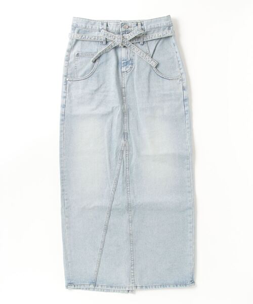 LOW CLASSIC(ロウ クラシック)の「BELTED HIGH WAIST DENIM SKIRT(デニムスカート・レディース・ブルー・M/S)」の18枚目の写真