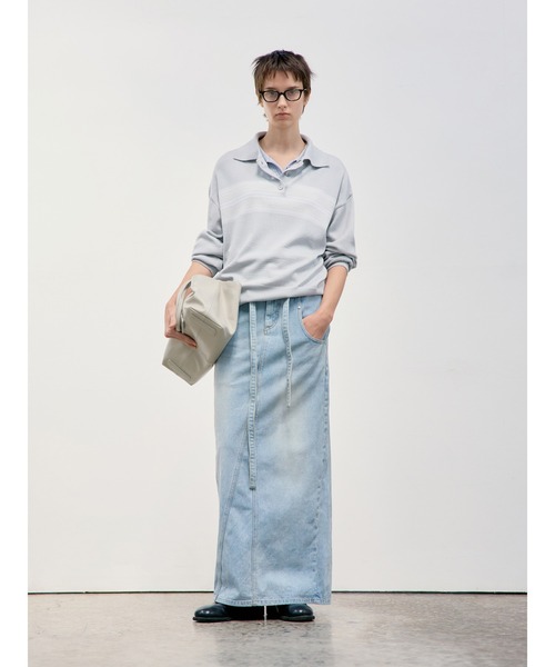 LOW CLASSIC（ロウ クラシック）の「BELTED HIGH WAIST DENIM SKIRT