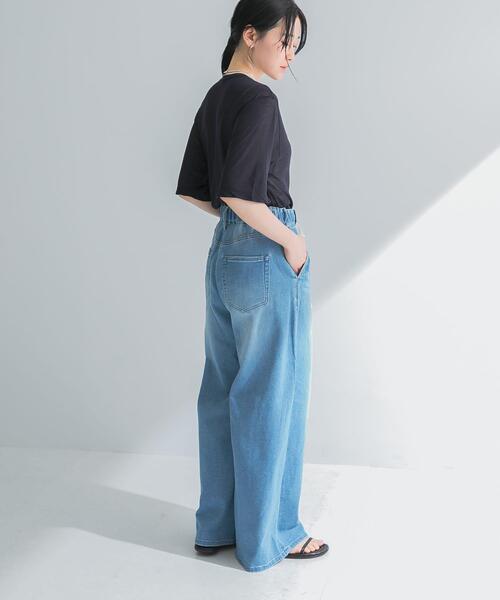 URBAN RESEARCH（アーバンリサーチ）の「『3サイズ展開』綿麻デニムイージーパンツ（デニムパンツ・レディース・ライトブルー・36/38/40）」の7枚目の写真