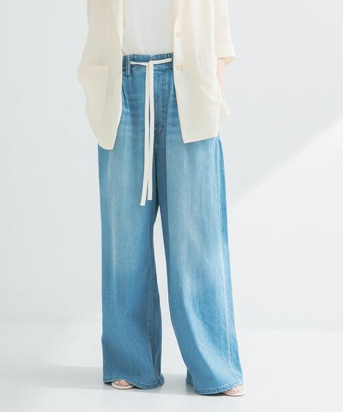 URBAN RESEARCH（アーバンリサーチ）の「『3サイズ展開』綿麻デニムイージーパンツ（デニムパンツ・レディース・ライトブルー・36/38/40）」の13枚目の写真